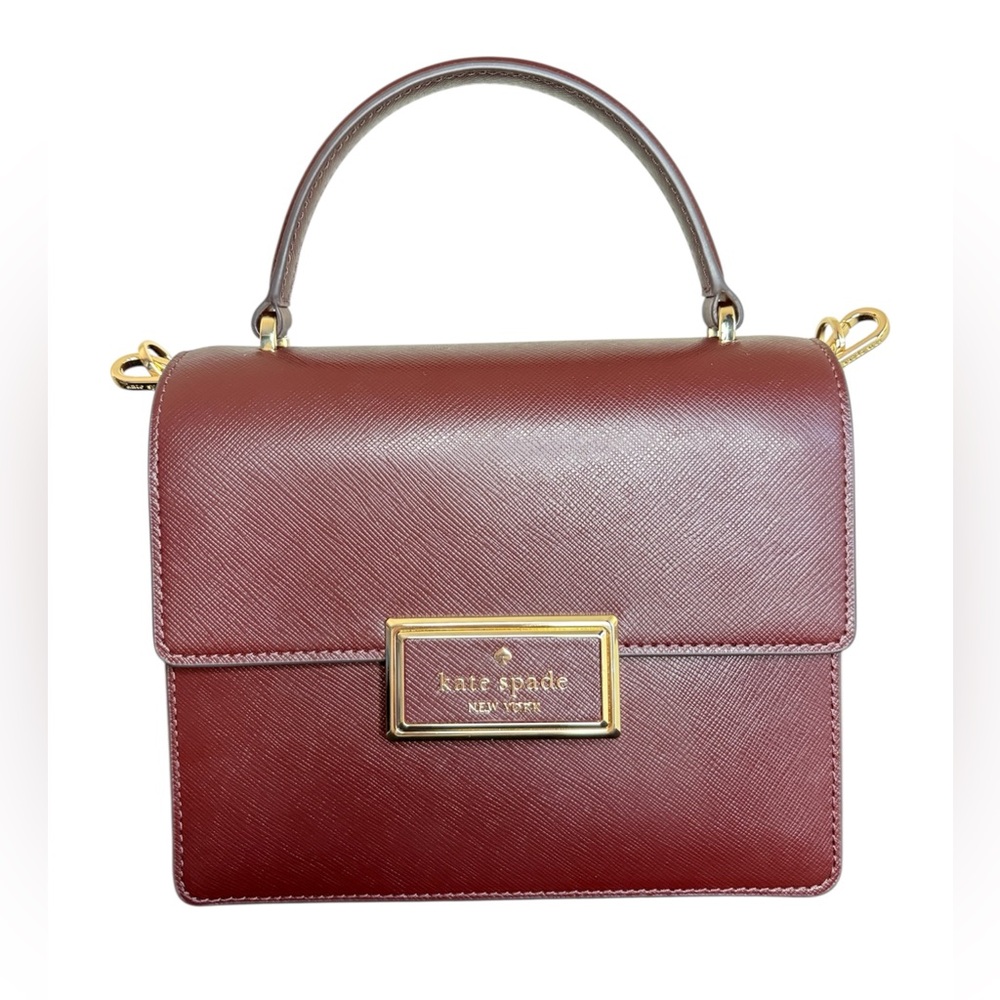NWT Kate Spade Reegan Saffiano Leather Dark Merlo Crossbody Satchel